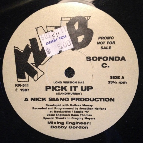 Sofonda C. : Pick It Up (12", Promo)