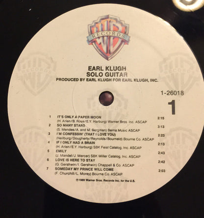 Earl Klugh : Solo Guitar (LP, Album, DMM)