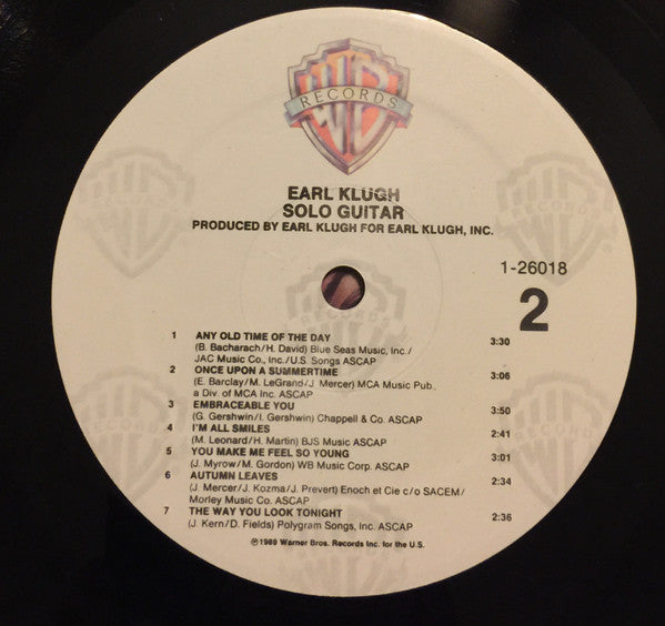 Earl Klugh : Solo Guitar (LP, Album, DMM)