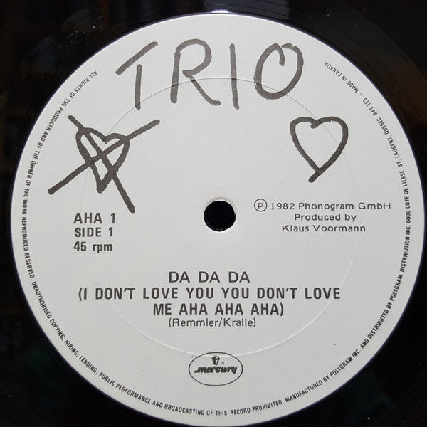 Trio : Da Da Da (12", Single)