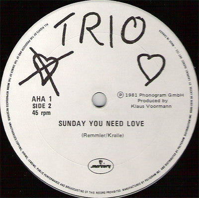 Trio : Da Da Da (12", Single)