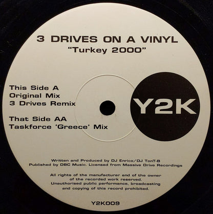 3 Drives On A Vinyl* : Turkey 2000 (12")