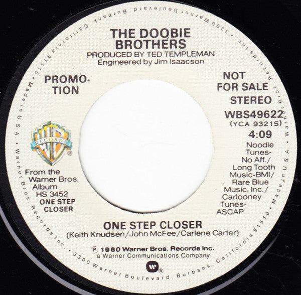 The Doobie Brothers : One Step Closer (7", Single, Mono, Promo, Los)