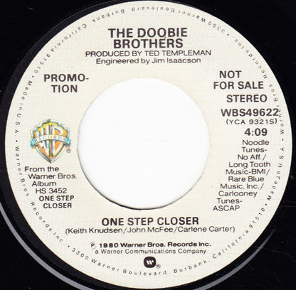 The Doobie Brothers : One Step Closer (7", Single, Mono, Promo, Los)