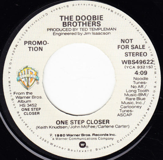 The Doobie Brothers : One Step Closer (7", Single, Mono, Promo, Los)