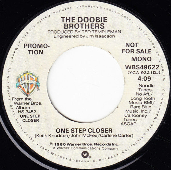 The Doobie Brothers : One Step Closer (7", Single, Mono, Promo, Los)