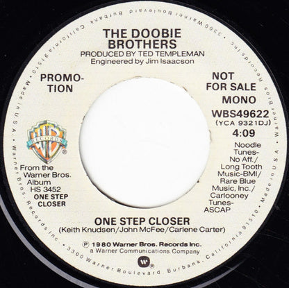 The Doobie Brothers : One Step Closer (7", Single, Mono, Promo, Los)