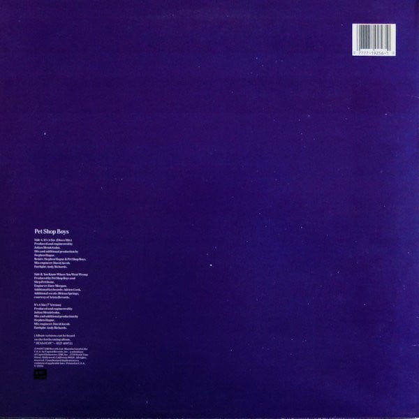 Pet Shop Boys : It's A Sin (12")