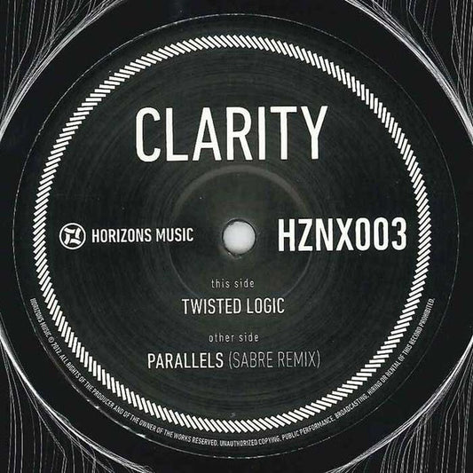 Clarity (4) : Twisted Logic / Parallels (Sabre Remix) (12")