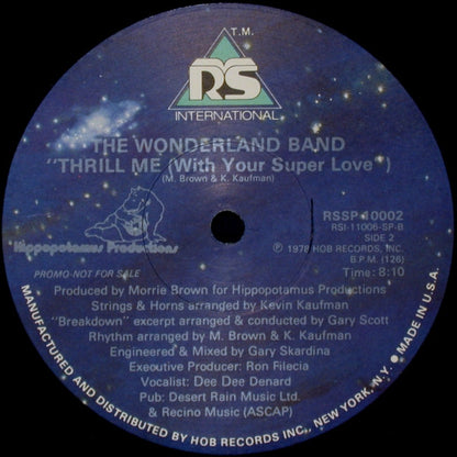 The Wonderland Band : Superman / Thrill Me (With Your Super Love) (12", Single, Promo)