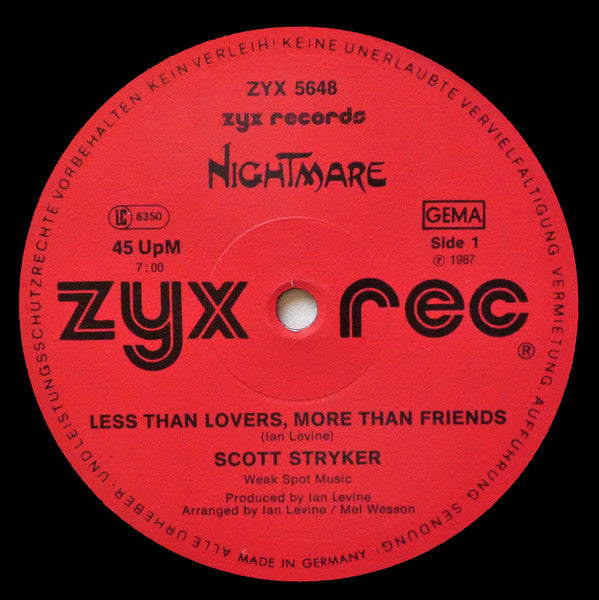Scott Stryker : Less Than Lovers, More Than Friends (12", Maxi)