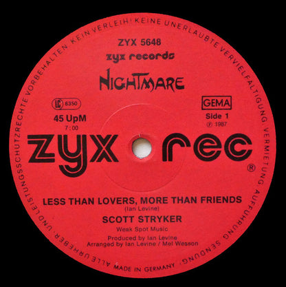 Scott Stryker : Less Than Lovers, More Than Friends (12", Maxi)