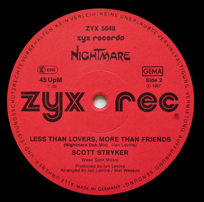 Scott Stryker : Less Than Lovers, More Than Friends (12", Maxi)