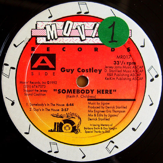 Guy Costley : Somebody Here (12")