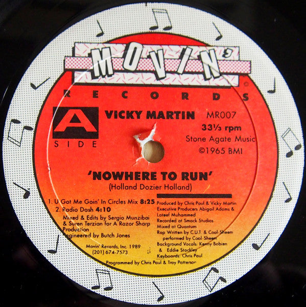 Vicky Martin : Nowhere To Run (12")