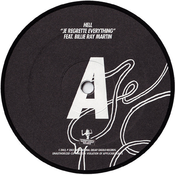 Hell Feat. Billie Ray Martin : Je Regrette Everything (12")