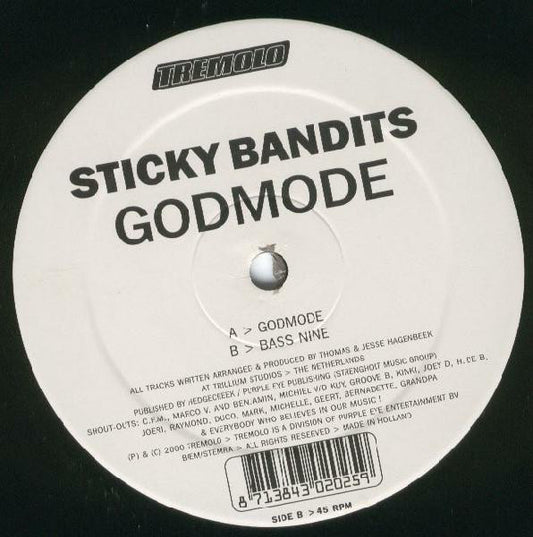 Sticky Bandits : Godmode / Bass Nine (12")