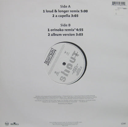 Sweetbox Feat. D. Christopher Taylor : Shout (Let It All Out) (12")