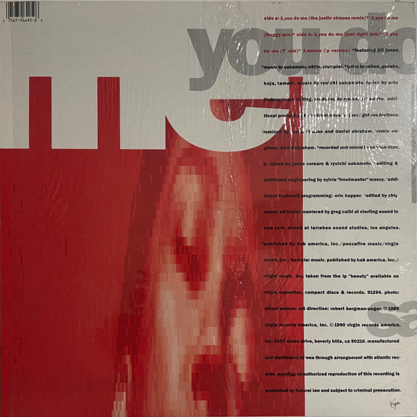 Ryuichi Sakamoto Featuring Jill Jones : You Do Me (12")