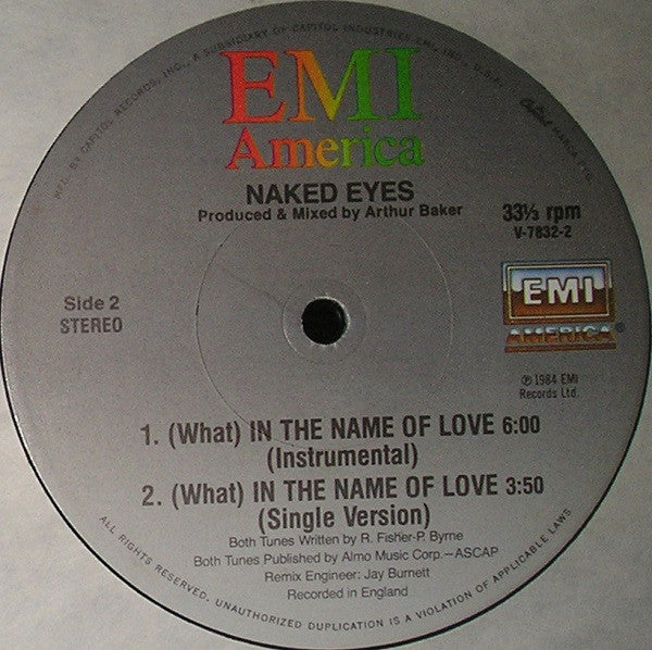 Naked Eyes : (What) In The Name Of Love (12", Single)