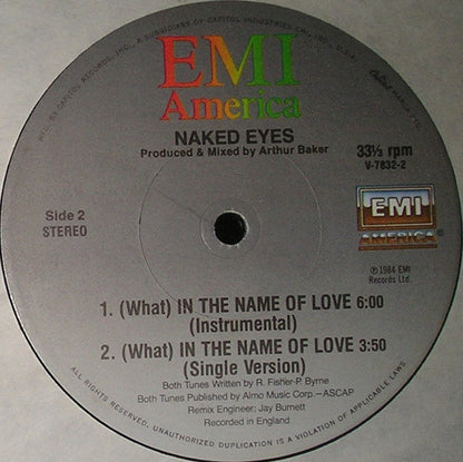 Naked Eyes : (What) In The Name Of Love (12", Single)