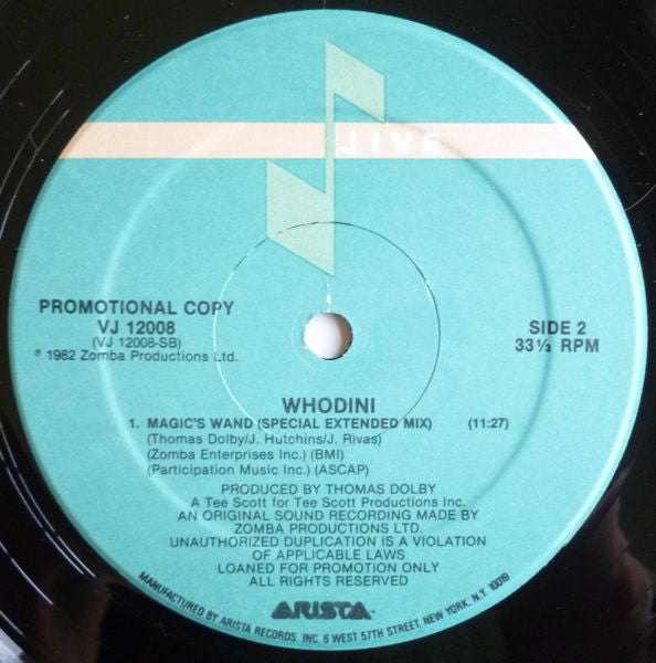Whodini : Magic's Wand (12", Promo)