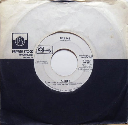 Airlift : Tell Me (7", Promo)