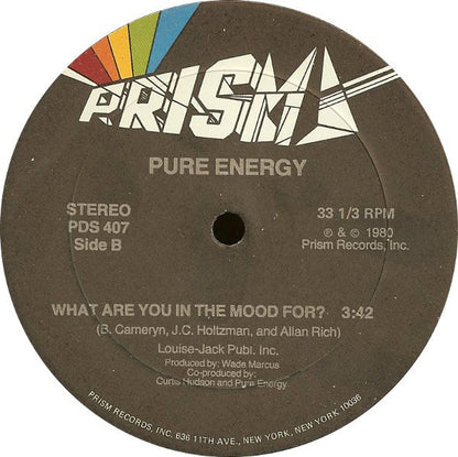 Pure Energy : When You're Dancin' / What Are You In The Mood For? (12")