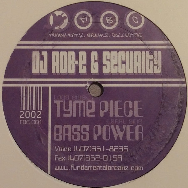 DJ Rob E & Security : Bass Power (12")