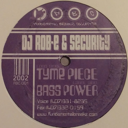 DJ Rob E & Security : Bass Power (12")