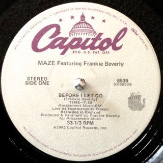 Maze Featuring Frankie Beverly : Before I Let Go / Golden Time Of The Day (12")