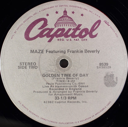 Maze Featuring Frankie Beverly : Before I Let Go / Golden Time Of The Day (12")