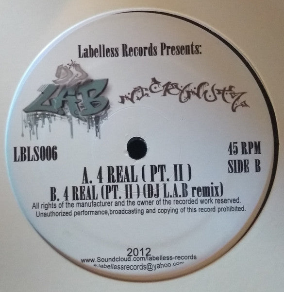 DJ L.A.B & Nickynutz : 4 Real (Pt. II) / 4 Real (Pt. II) (DJ L.A.B Remix) (12")