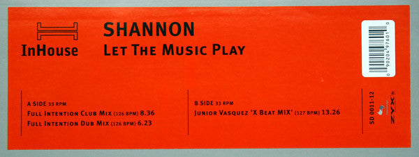 Shannon : Let The Music Play (12")