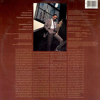 Wynton Marsalis : Black Codes (From The Underground) (LP, Album, Car)