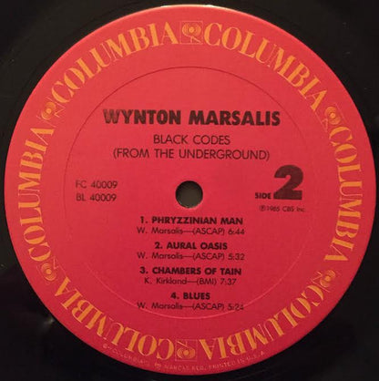 Wynton Marsalis : Black Codes (From The Underground) (LP, Album, Car)
