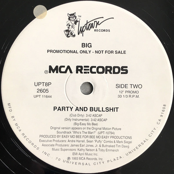 Notorious B.I.G. : Party And Bullshit (12", Promo)