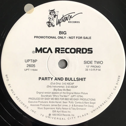 Notorious B.I.G. : Party And Bullshit (12", Promo)