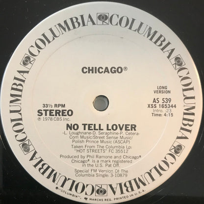 Chicago (2) : No Tell Lover (12", Promo)