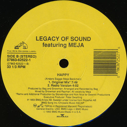 Legacy Of Sound Featuring Meja : Happy (12")