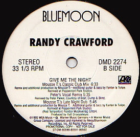 Randy Crawford : Give Me The Night (12", Promo)