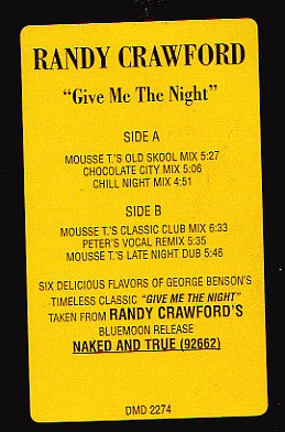 Randy Crawford : Give Me The Night (12", Promo)