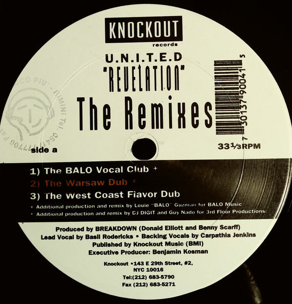 U.N.I.T.E.D. : Revelation (The Remixes) (12")