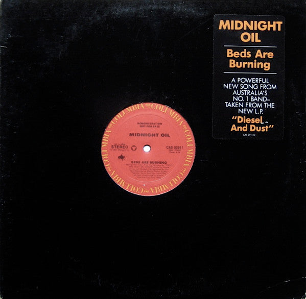 Midnight Oil : Beds Are Burning (12", Promo)