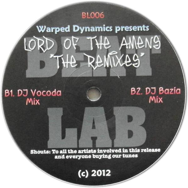 Warped Dynamics : Lord Of The Amens 'The Remixes' (12")