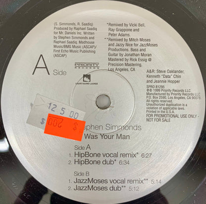 Stephen Simmonds : If I Was Your Man (12", Promo)