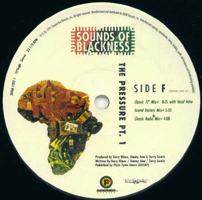 Sounds Of Blackness : The Pressure Pt.1 (2x12", Promo, Gat)