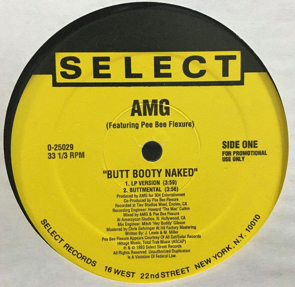 AMG : Butt Booty Naked (12", Promo)