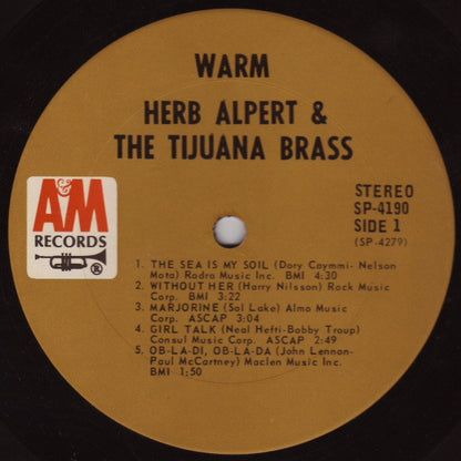 Herb Alpert & The Tijuana Brass : Warm (LP, Album, Pit)