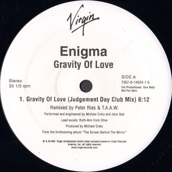 Enigma : Gravity Of Love (12", Promo)